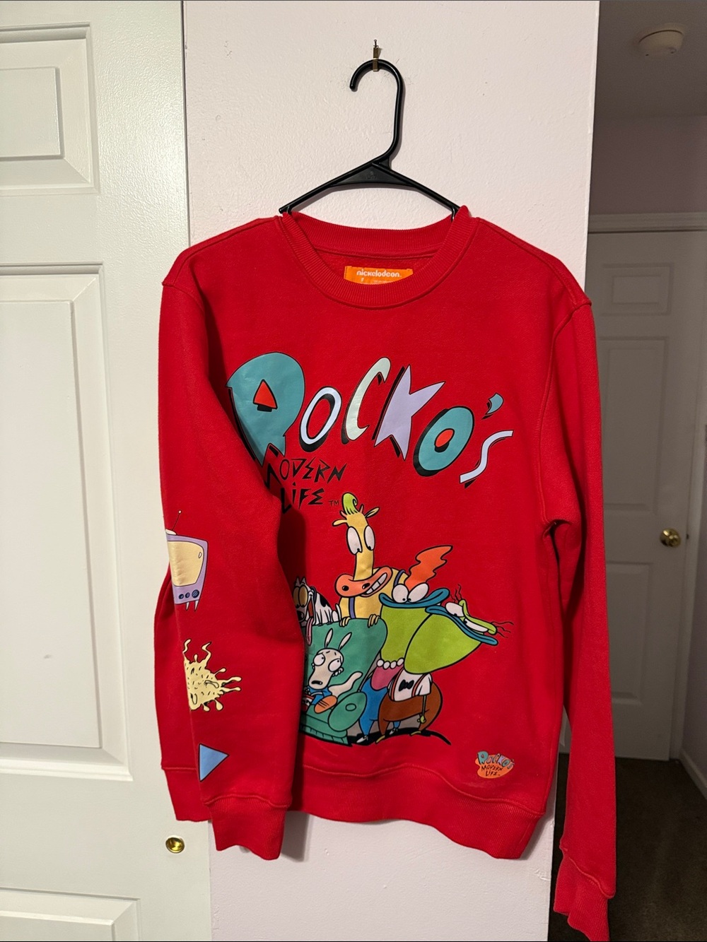 Nickelodeon Rocko's Modern Life Bright Red Kids Hoodie Sweatshirt